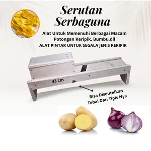 Serutan Keripik Serbaguna Pengiris Bawang Merah Kentang dll Peralatan Pemotong Parutan Serbaguna