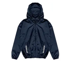 Despo Jaket olahraga Anti Angin Adem Cepat Kering Jaket Plahraga Pria Wanita Jaket Parasut dengan Hoodie dan Detail Reflektif Sport