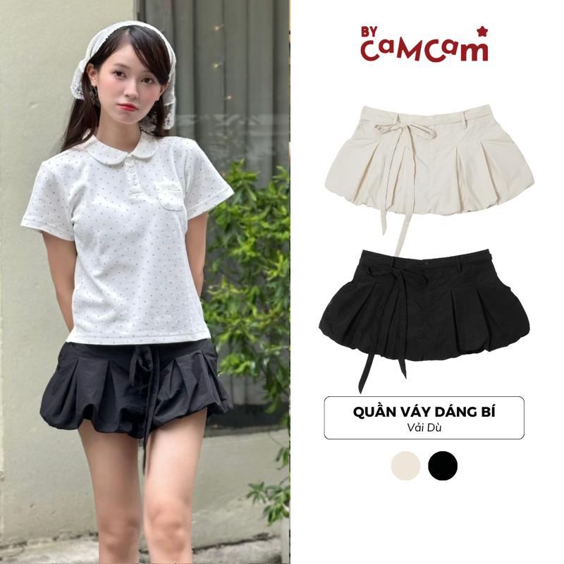 Quần Giả Chân VÁY BÍ TRƠN Bycamcam Siêu Phồng Chất Dù Hack Dáng Cho Nữ