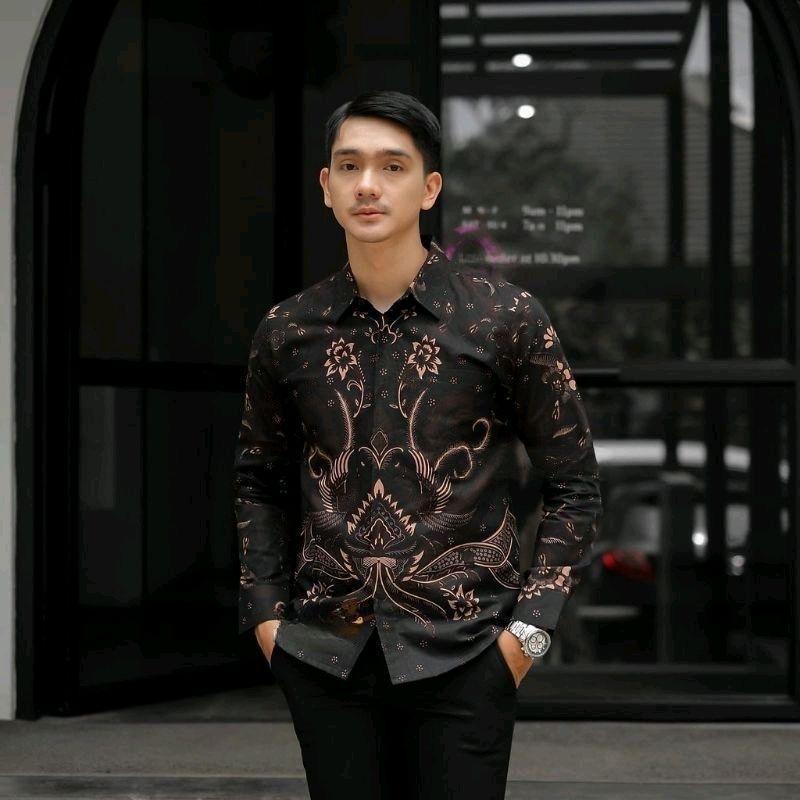 Baju Kemeja Batik Pria Modern Terbaru Batik Pria Kemeja Lengan Panjang Motif Batik 2025 Batik  Pekalongan Katun 7