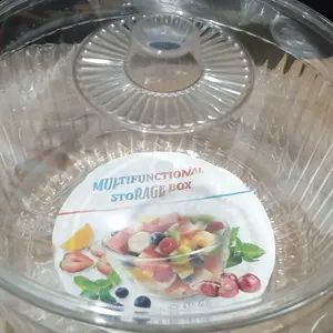 GiantMeng - Mangkok Plastik Aesthetic 450ml/600ml + Tutup | Salad Buah Sup Sayur