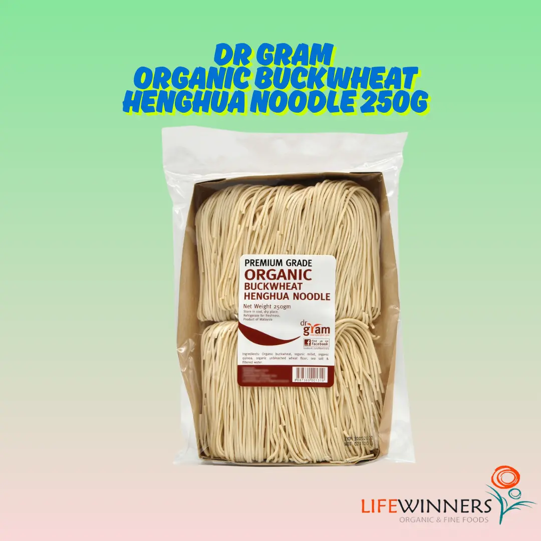 Dr Gram | Lower glycemic index | High in fiber | Gluten Free | Organic Buckwheat HengHua Noodle 250g