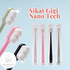 Sikat Gigi Japan Nano Tech Bulu Micro Extra Soft / Sikat Gigi + Wadah Travelling Sangat Lembut DS25