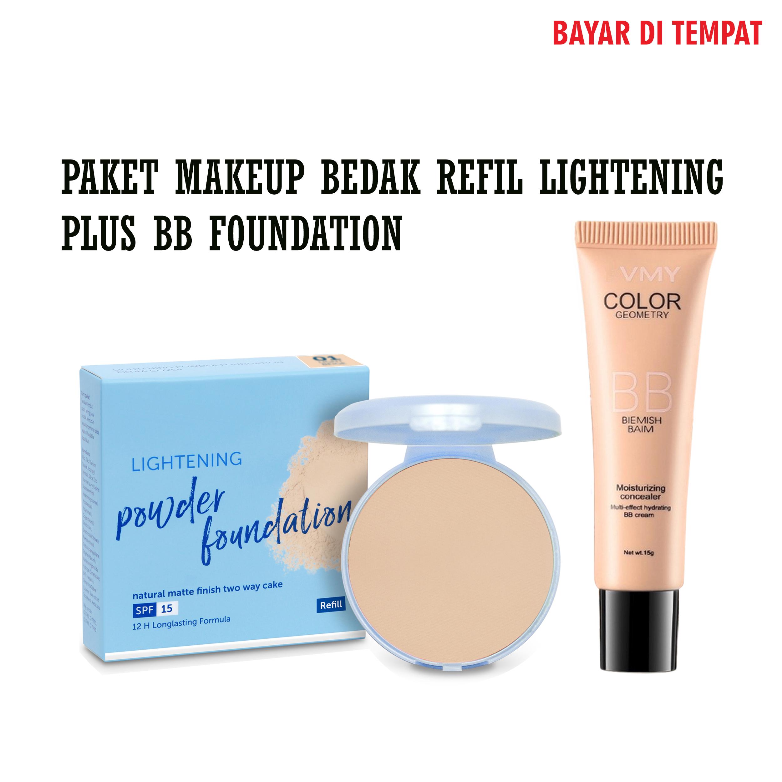 PAKET 2 IN 1 - Bedak Lightening Refil TWC Plus BB Foundation