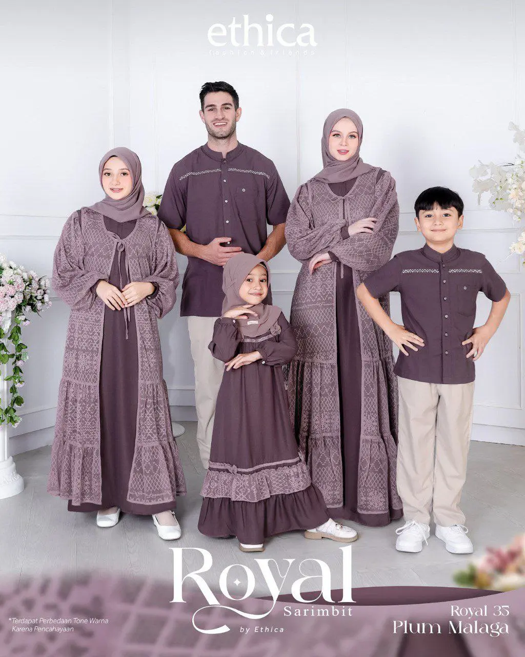 BAJU SARIMBIT KELUARGA RANDOM 3 MERK ETHICA ROYAL 35 PAKAIAN TERBARU