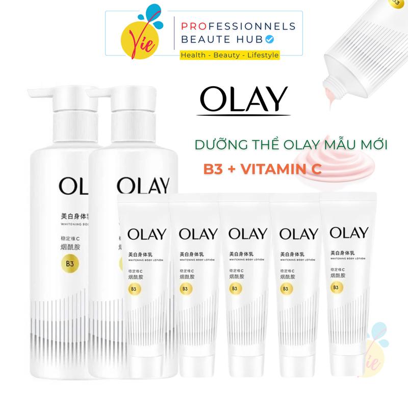 Sữa Dưỡng Thể OLAY Body B3 Vitamin C Optic Glow Radiance Giúp Dưỡng Chăm Sóc Da [XÁM]