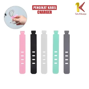 [COD] SK C808 Pengikat Kabel Charger Hp Universal Multifungsi Bahan Silikon Cable Clip Cord