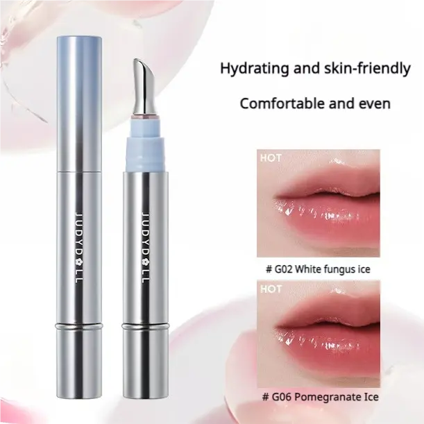 JudydoLL Ice Drill Essence Lip Gloss Ice Iron Mirror Water Light Film Forming Lip Lacquer Lip Gloss Lipstick Makeup Glossy