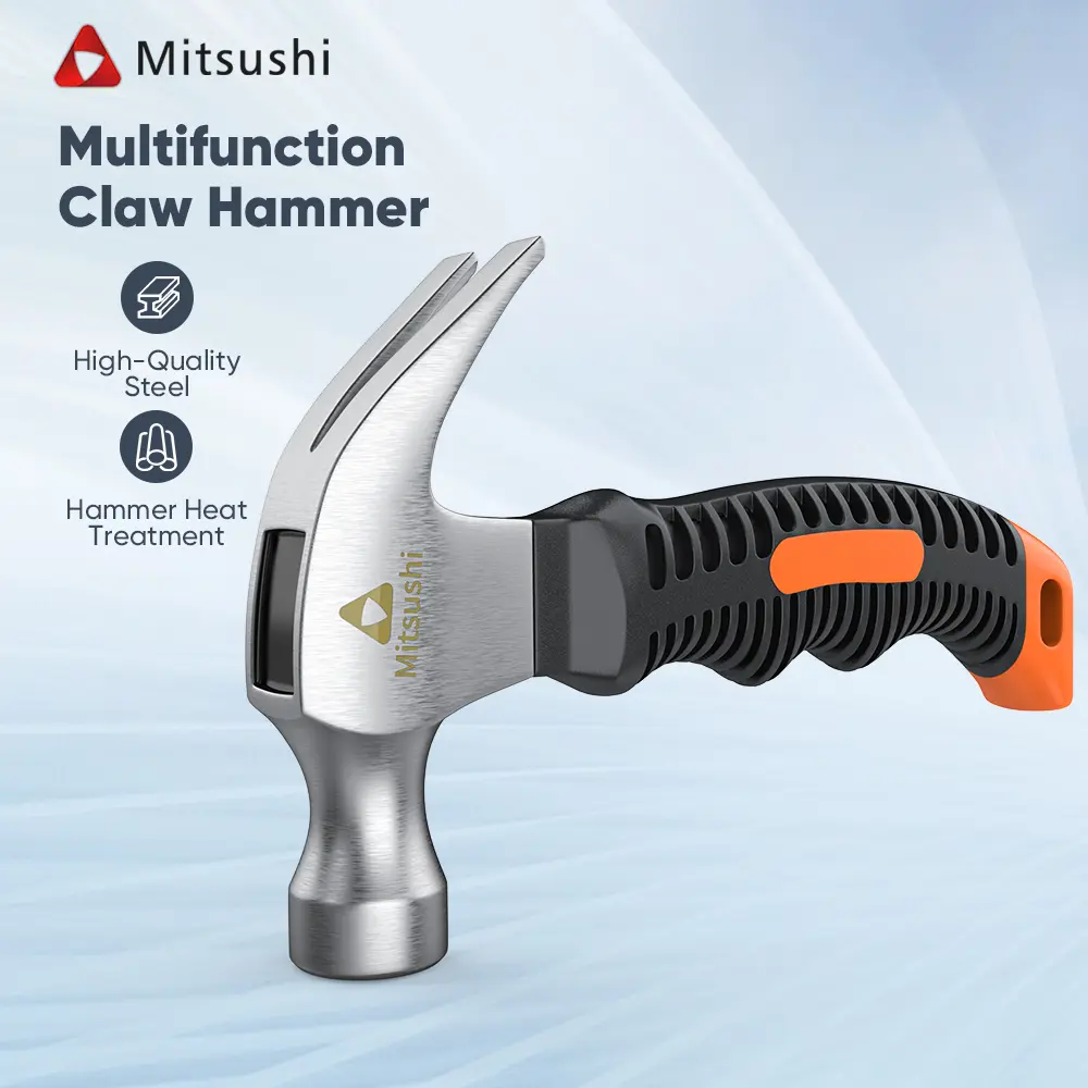 Mitsushi Palu Cakar Mini 6.5 Inci Baja Karbon Ergonomis dengan Pegangan TPR Anti Selip & Desain Multifungsi untuk Kerja Tangan yang Lebih Nyaman