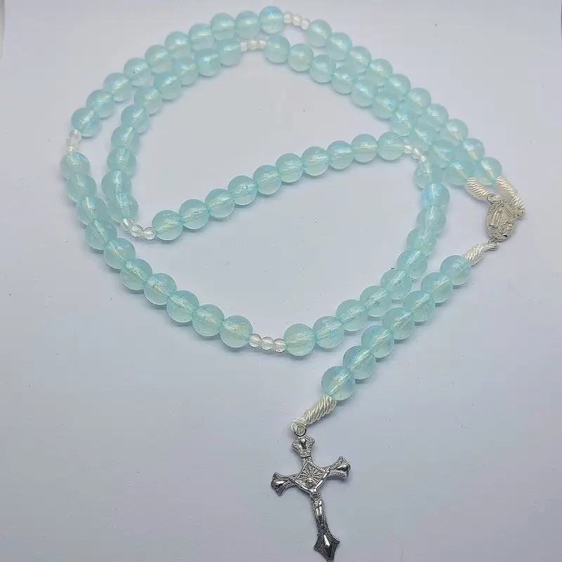 Rosario 77 Bapakami Katolik - Mote Blue Shimmer/Glitter - Glow In The Dark 2