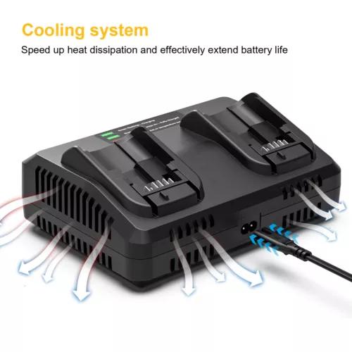 For Dewalt DCB102 Lithium Dual 2 Port Battery Charger DCB184 DCB182 18V 12V-18V 1