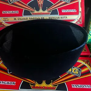 SONGKOK PECI HITAM RAJA BINTANG AC TINGGI 9cm