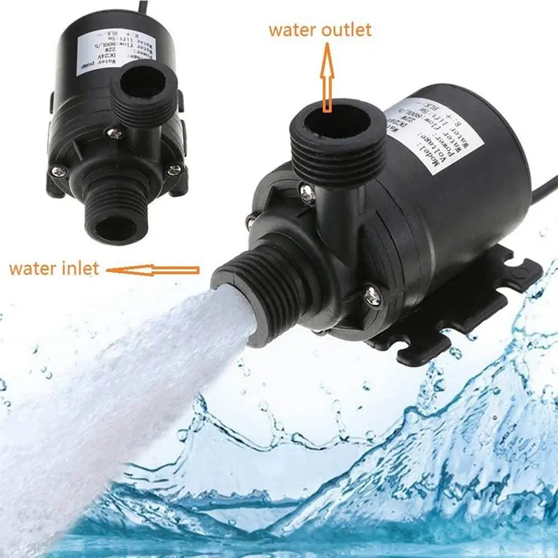 Máy bơm nước hồ bơi di động đa chức năng, 12V 24V DC, tiếng ồn thấp, siêu yên tĩnh, động cơ không chổi than năng lượng mặt trời, chìm 0