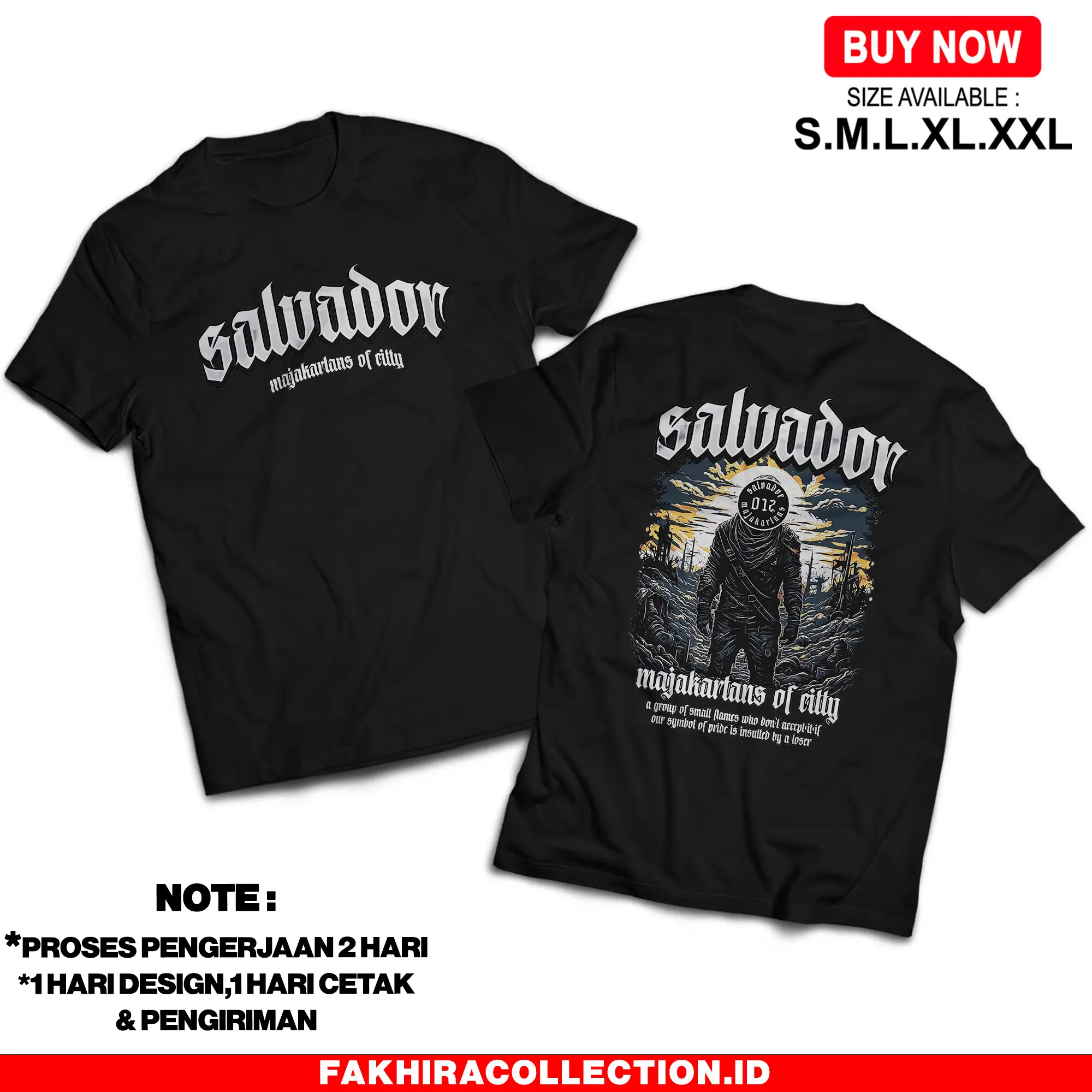 Kaos Salvador Majakartans Of City - Baju Distro Viral - Nyaman dan adem Unisex