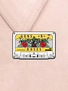 The Beatles Guns N' Roses Pin de esmalte Banda de rock Estilo retro magnético Broches de aleación Insignia de mochila para solapa Accesorios de bisutería Regalos para amigos