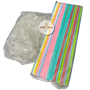 GROSIR - Stick Balon Latex 1 Pack Isi 100pcs Stick & Cup