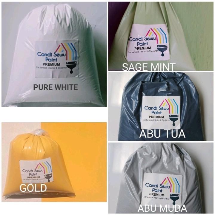 CAT TEMBOK EKSTERIOR & INTERIOR PREMIUM 1 KG WARNA ABU TUA Paint 1