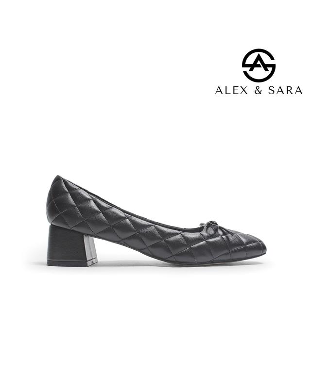 LT104 - Giày Nữ Đế Thấp Quả Trám Nơ Xinh – Dáng Công Sở Thanh Lịch Alex Sara