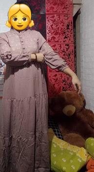Product Review of Gamis Slavina Bordir Busui Kancing Muslim Wanita Simple Elegant Mayung Twill Nyaman Rempel Cantik from d**t c**r 5**9 3