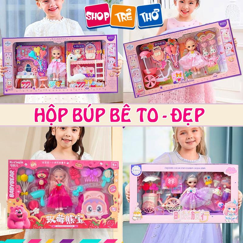 Đồ Chơi Búp Bê Barbie,Búp bê Elsa Công Chúa Kèm Phụ Kiện Hộp To Đẹp, Quà Tặng Ý Nghĩa Cho Bé