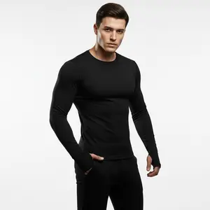 Manset Baselayer Pria Lengan Panjang Thumbhole Bahan Spandex Balon Premium Nyaman untuk Olahraga Futsal Jogging Diving Sport Bajuolahraga Sportfashion Outdoor