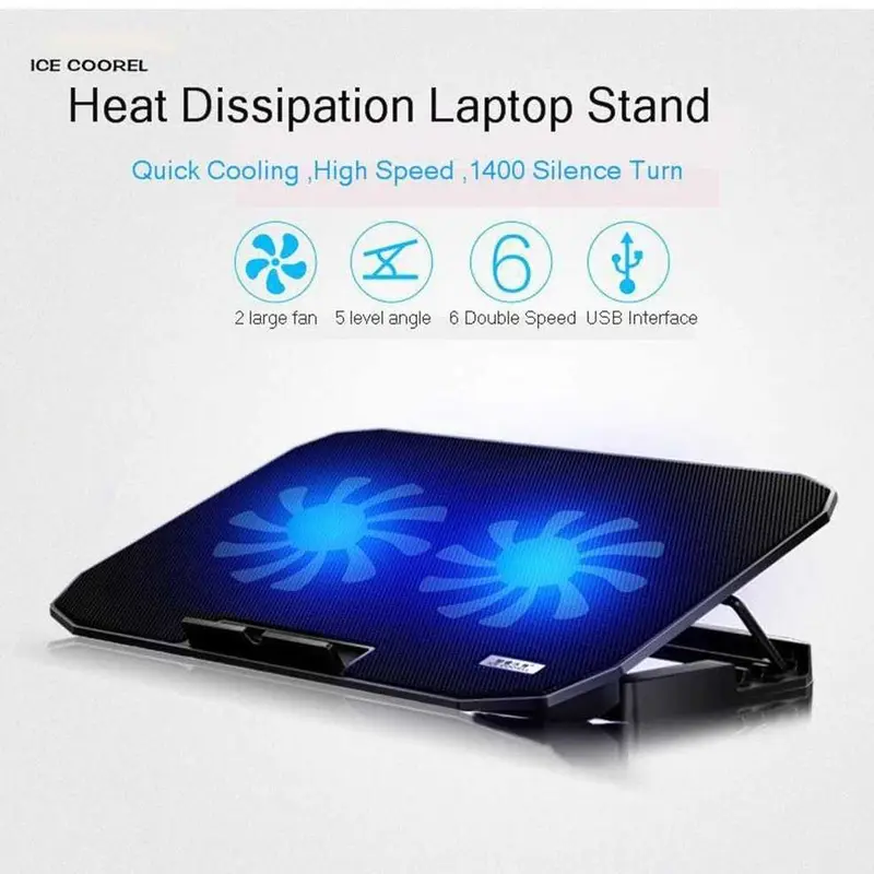 Cooling Pad Laptop Adjustable Stand 2 Kipas 140mm - N99 / Dudukan Kipas Pendingin Laptop Tablet 0