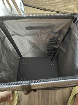 Product Review of SG Seller Foldable  Pulley Brake Wheel Laundry Basket Cloth Waterproof with Universal Wheel Steel Rod yoga mat storage Organiser from m**o 2