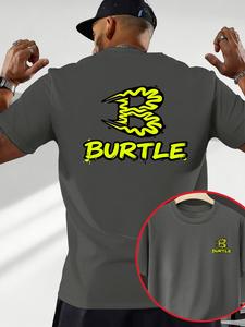 メンズ アウトドアカジュアル 半袖Tシャツ、シンプルな文字柄の夏用ラウンドネックTシャツ、仕事・レジャーに最適