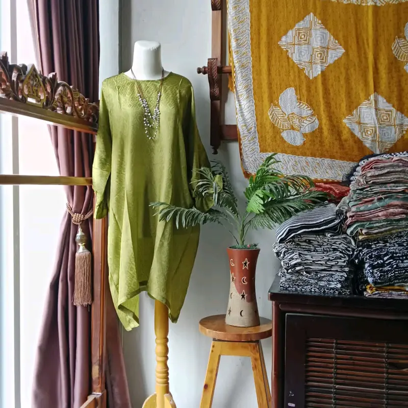 Atasan Blus Kaftan Raya Lebaran Wanita Muslim Tunik Azkiya By BSC.Etnik 2