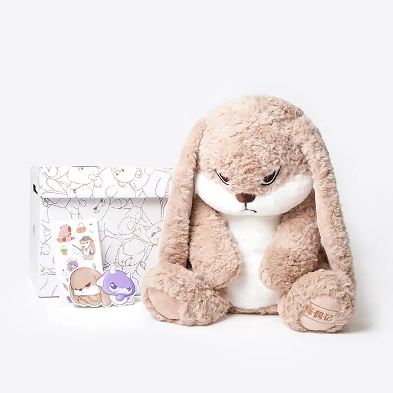 Gấu Nhồi Bông Thỏ Mặt Quạo -  Gấu Bông Thỏ Giận Dữ Đáng Yêu Mềm Mịn Cao Cấp FOXX STORE Toy Thú Bông Thú Nhồi Bông Đồ Chơi Phát Nhạc 4
