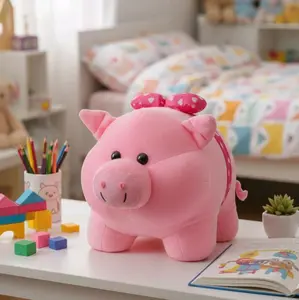 Boneka Babi XL / Sapi XL Bahan Velboa Isi Silicon Campur Busa Cocok Untuk Cuci Berat 500gram - Dolls