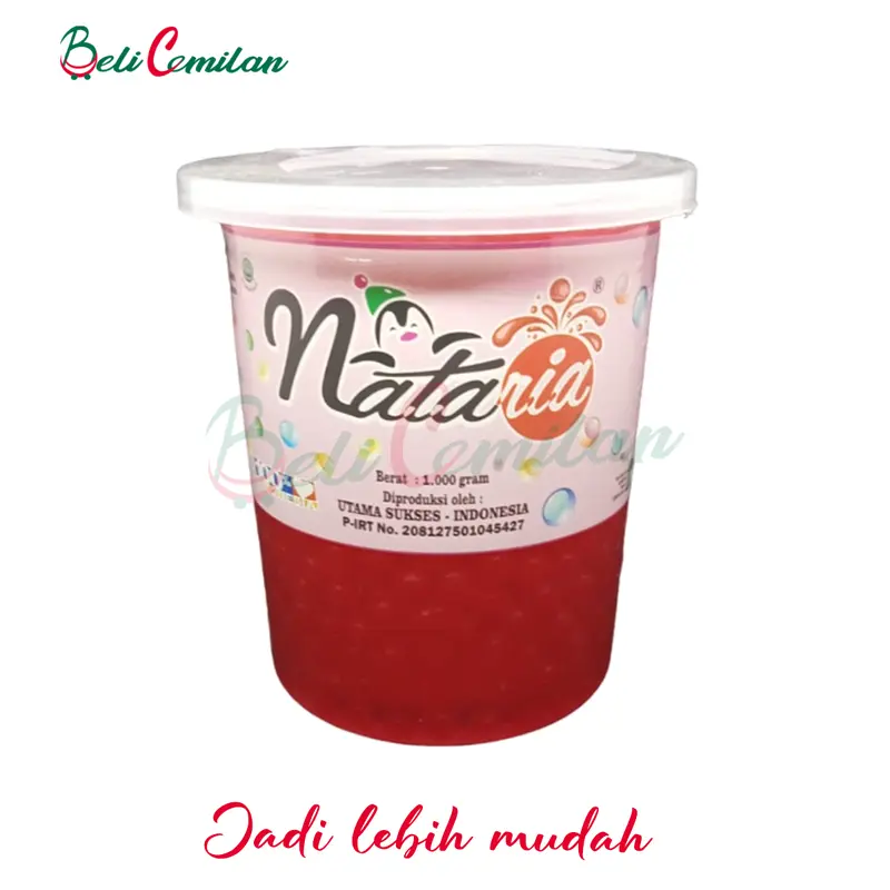 Popping Boba Nataria Jelly - Topping Minuman Boba Instant Halal 1kg 1