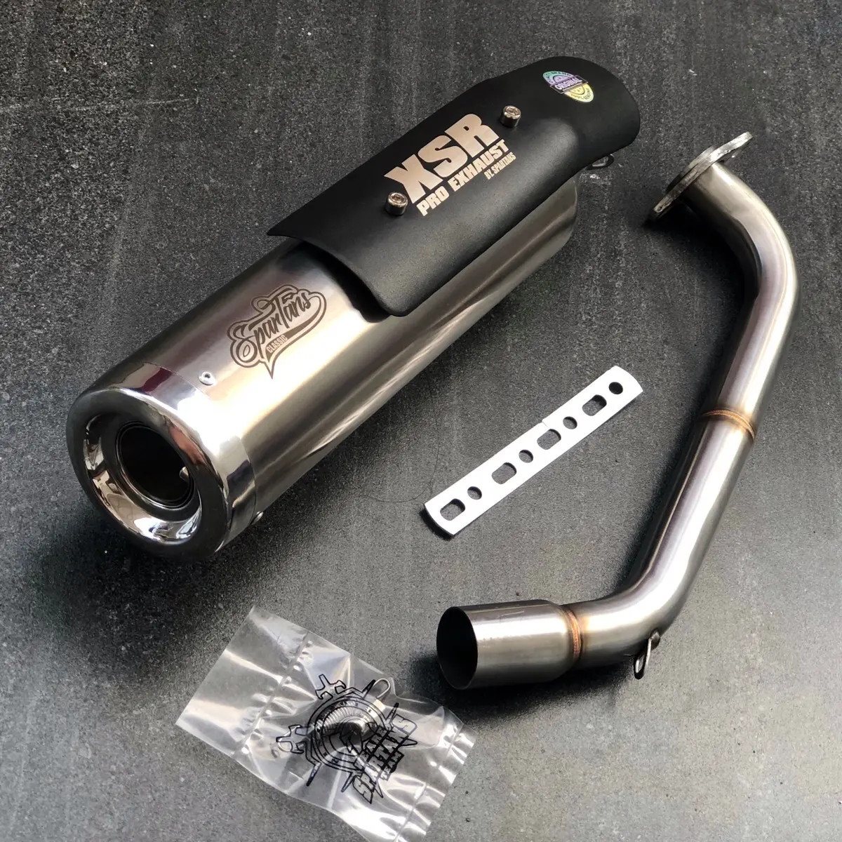 Knalpot underbelly XSR155 caferacer Knalpot original Spartans