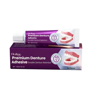 Denture Adhesive 40g yang Longgar Kesesuaian yang Aman Kenyamanan Tahan Lama Tahan Air