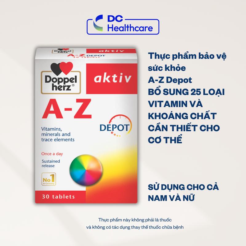 VITAMIN ĐỨC TPBVSK Doppelherz AZ Depot Hộp 30 viên hỗ trợ bổ sung Vitamin và khoáng chất cho người lớn