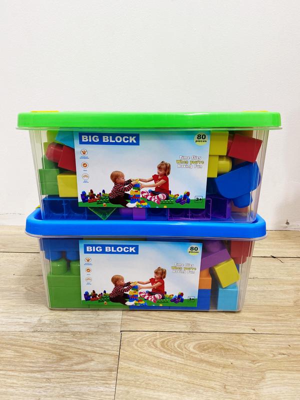 Mainan Edukasi Anak Balok Besar BIG BLOCK ISI 80 PCS - Mainan Kreatif ...