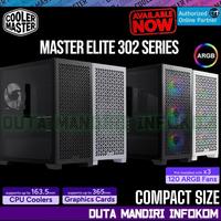 Gambar Cooler Master ELITE 302 SERIES - High Airflow MESH Tempered Glass Compact Mini Tower m-ATX Gaming Case | 302 I 302 LITE | - 302 LITE - Black  dari Duta Mandiri Infokom Kota Administrasi Jakarta Pusat 1 Tokopedia