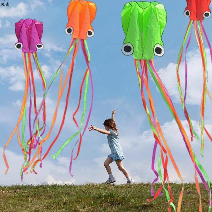   KÈM DÂY 100M  Diều thả cỡ lớn Không Cần Khung Loại Mới Diều Máy Bay Chất liệu Vải Polyester Chống Nước Nhiều màu sắc Trẻ em Đồ Chơi Toy 