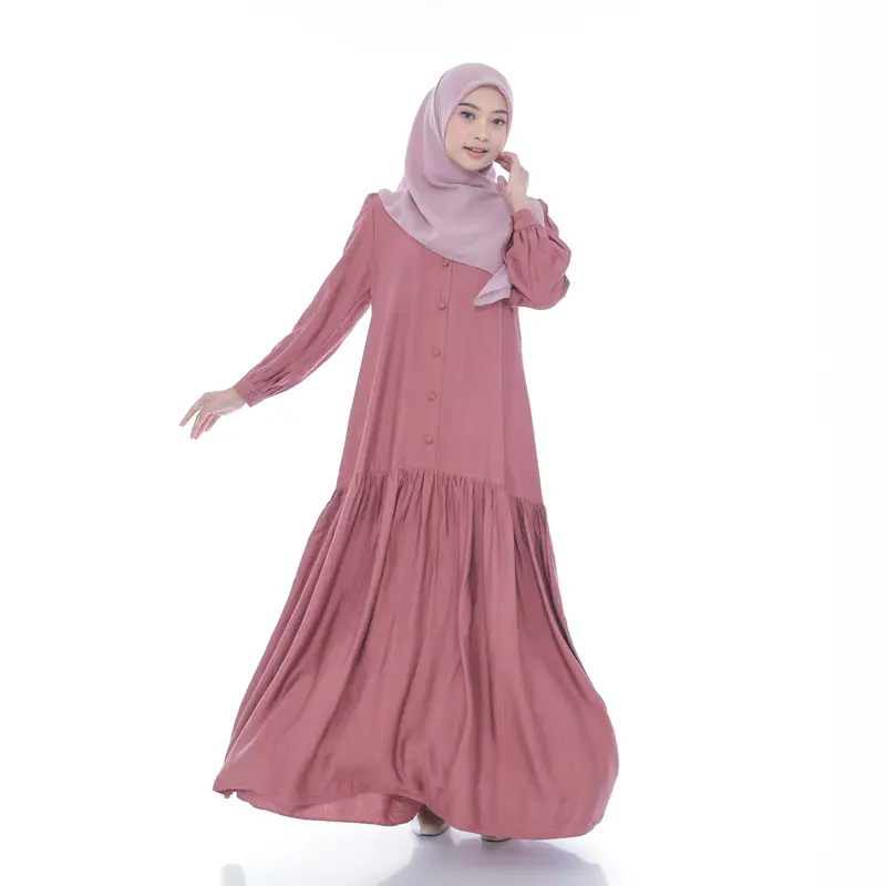 Dress Lunna Dress Mahaira Premium Bahan Polo Linen Katun Premium Dress Wanita Muslim Dewasa Mewah  Pesta Elegant Gamis Kondangan Gaun Hitam Rayon Midi Navy Remaja Panjang Crinkle Basic Airflow 2