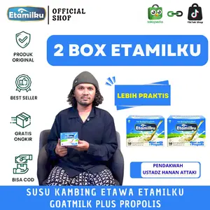 Susu ETAMILKU 2 BOX Isi 10 Sachet - Susu Kambing Etawa Plus Propolis Original