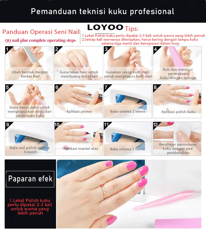 Paket Nail Art Pro 120W UV/LED Lampu Eksklusif Profesional Nail kuku Paket 47pcs Nail Aksesori Pilihan 40 Warna PolishSalon Menyembuhkan Minyak alat sinar nail tool set TonerBotol Foot 1