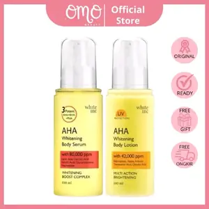White Inc AHA Whitening Body Serum & Lotion | Mencerahkan serta Meratakan Warna Kulit