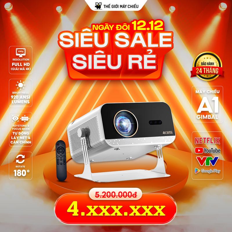 TGMC.1 Máy chiếu Xem Phim A1 Full HD 1080P Hỗ trợ giải mã 4K - Led