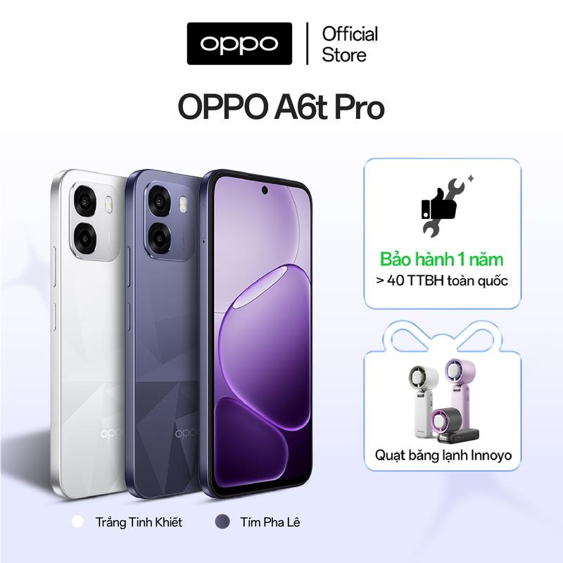 Điện Thoại OPPO A6t Pro | Siêu Pin 7000mAh + Sạc Nhanh SUPERVOOCTM 45W | Kháng Bụi & Nước IP69 | Hệ Thống Tản Nhiệt Siêu Mát