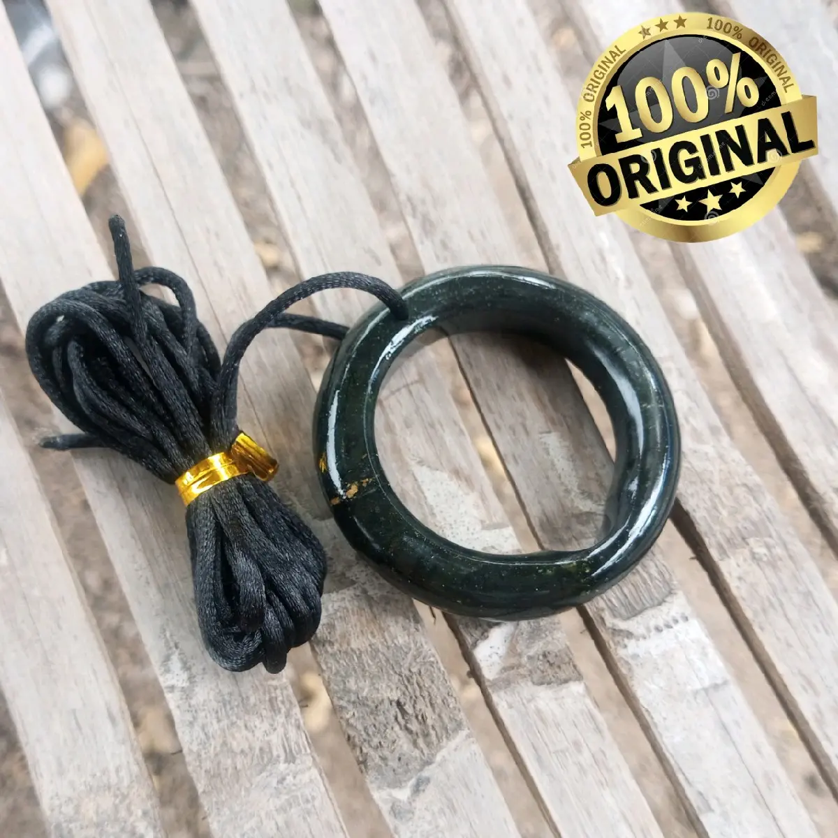 Gelang Ring Pria Dewasa Giok Black Jade Aceh Terapi