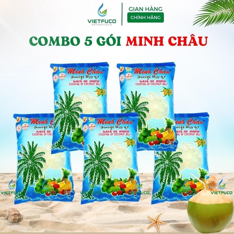 Combo 5KG Thạch dừa Minh Châu 5 gói x 1kg