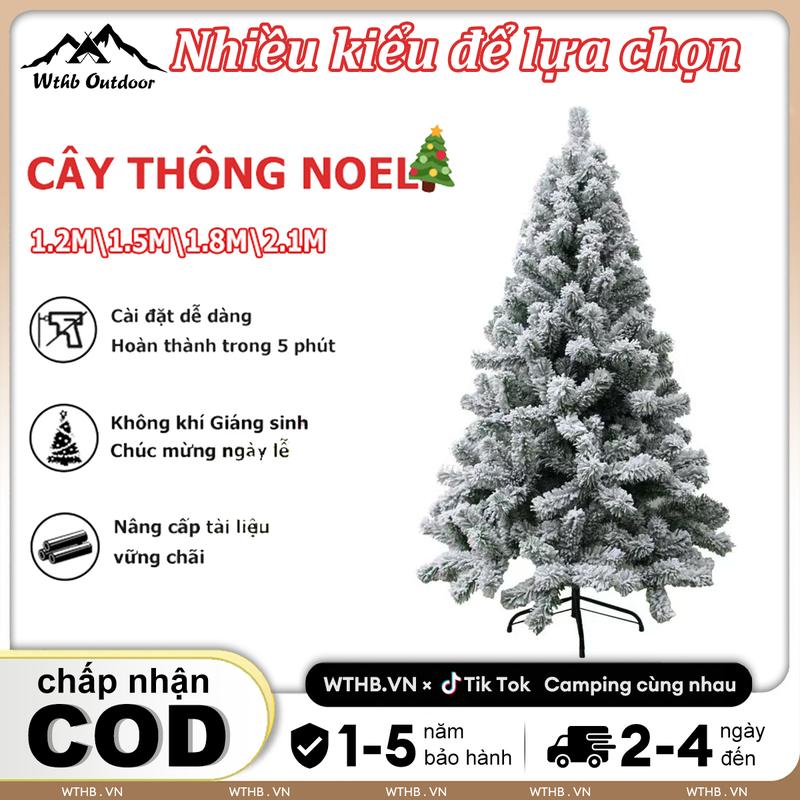  WTHB.VN Cây Thông Giáng Sinh Giả Lập Kích Thước Lớn Sang Trọng PE PVC Trang Trí Trung Tâm Thương Mại Gia Đình Phòng Khách Noel 1.2M 1.5M 1.8M 2.1M Chắc Chắn An Toàn Lắp Đặt Dễ Dàng 