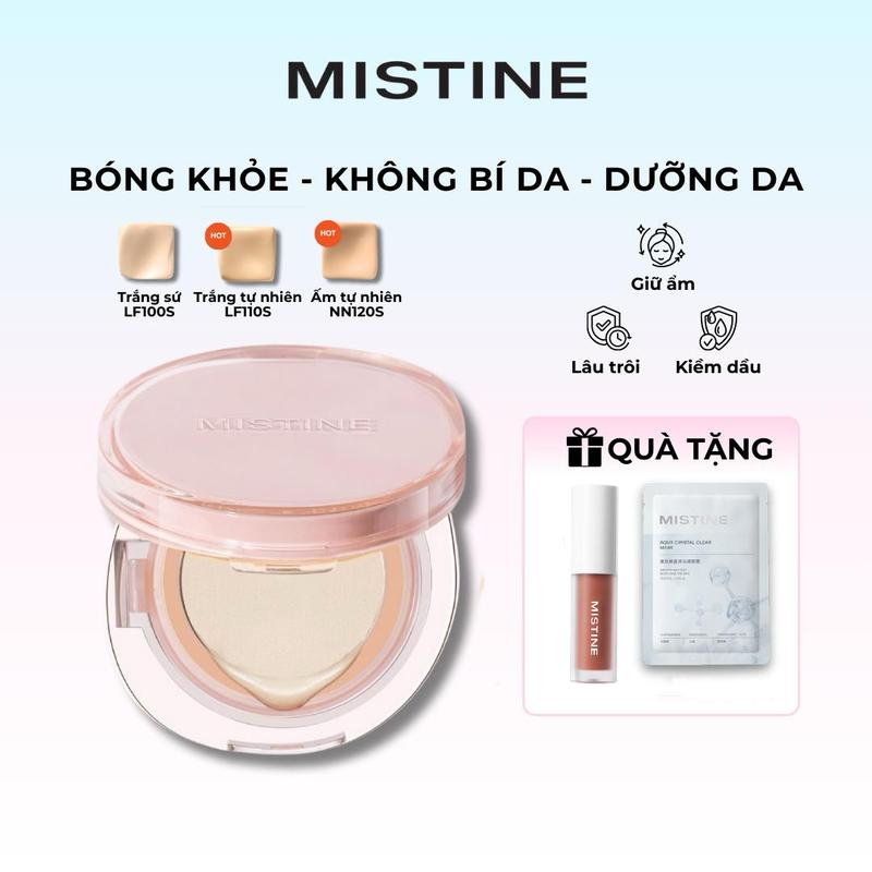 【LIVE Phấn nước Xiêm La che phủ hoàn hảo kiềm dầu tốt da sáng bền màu 1 lõi 13g Cushion Mistine + QUÀ 1 Mặt nạ + 1 Son bóng