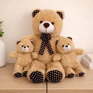 Boneka Paket Teddy Bear Jumbo 75cm & 2 Boneka Lucu Lembut untuk Anak Mainan Dolls Kegembiraan Anak