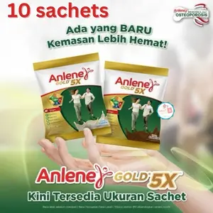 ANLENE GOLD 5X VANILA COKLAT 25GR x 10 SACHET | ANLENE GOLD SACHET RENCENG